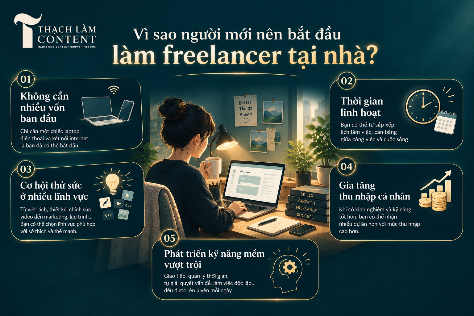 Vì sao người mới có thể bắt đầu làm freelancer tại nhà?