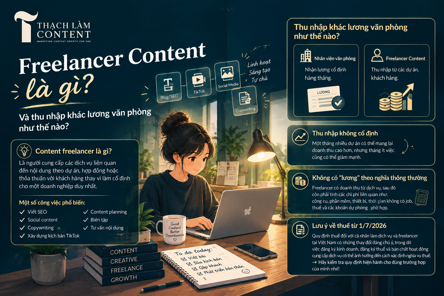 Freelancer content là gì và thu nhập khác lương văn phòng như thế nào?