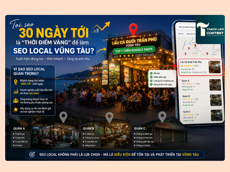 Tại sao 30 ngày tới là “thời điểm vàng” để làm SEO Local Vũng Tàu?