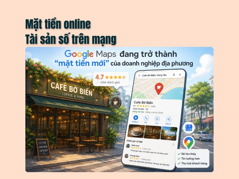 Mặt tiền số online trên mạng
