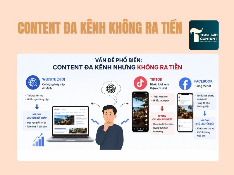 Content đa kênh nhưng không ra tiền