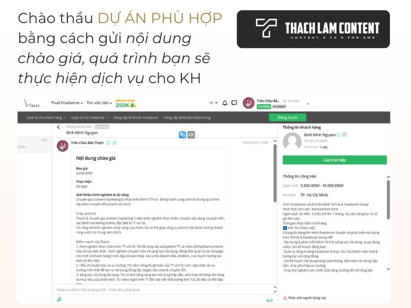 Dự án phù hợp trên Vlance