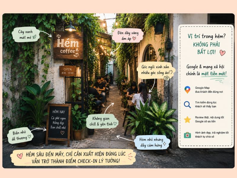Vị trí trong hẻm có thực sự bất lợi ?